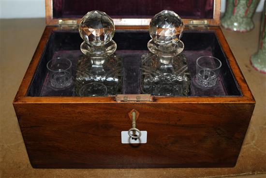 Victorian mahogany liqueur set